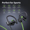 Bluetooth Headphones, Wireless Earbuds IPX7 Waterproof Bluetooth 5.3 Headphones with 16Hrs Playtime Stereo Bass Headsets with Mic Running Headphones with Earhooks for Sports Running Workout
