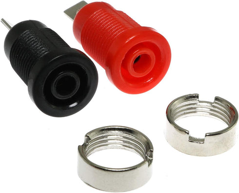 E-outstanding 10PCS 4mm Banana Speaker Jack Female Panel Mount Socket Binding Post Adapter Test Connector