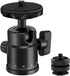 EszkozTA Universal 1/4" Swivel Mini Ball Head Screw Tripod Mount with Hot Shoe