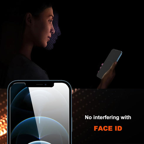 YMHML 2 Pack 12/12 for iPhone Pro Privacy Screen Protector Tempered Glass, Anti Spy Privacy Screen iPhone Accessories
