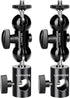 Light Stand Mount Adapter (2 Packs) with Double Ball Head, Compatible with Ring Light, Max Load 4.4lb/2kg