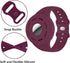 Kids AirTag Case Wrist Band, Soft Silicone Protective Cover for Apple Air Tag Finder, Burgundy