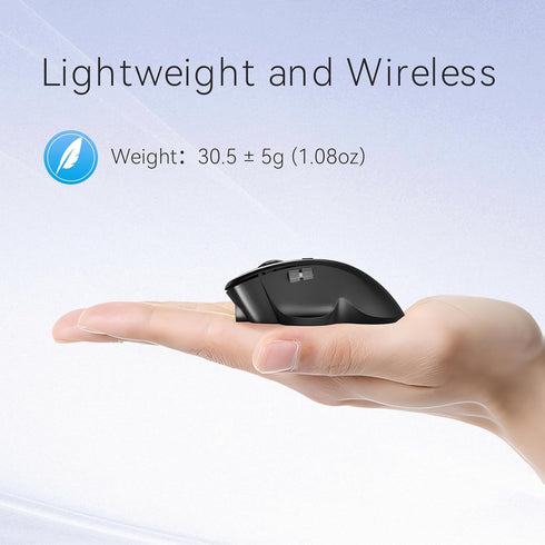 Uiosmuph BT5.1/5.0 2.4Ghz Mini Wireless Bluetooth Mouse for Travel, Silent Rechargeable Computer Mouse for Laptop