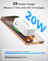 SUPERONE 4-Port 17/16/15/14/13/12/11 Retractable iPhone Charger, USB C Charger Block, iPhone Chargers Fast Charging