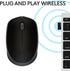 Logitech M170 Wireless Mouse for PC, Mac, Laptop, 2.4 GHz with USB Mini Receiver, Ambidextrous - Black