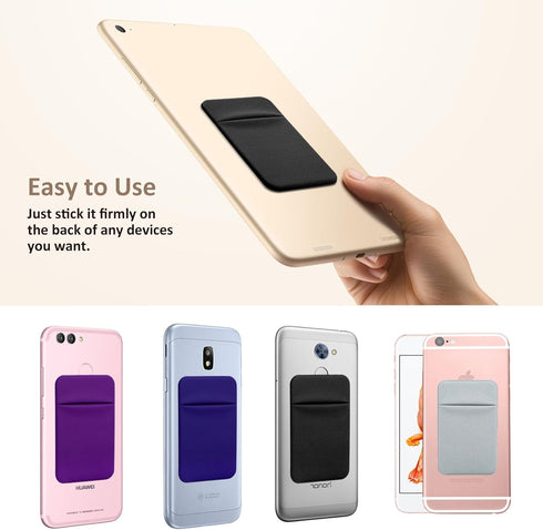 Costyle Slim Credit Card Holder for Back of Phone, Cell Phone Stick On Wallet.
