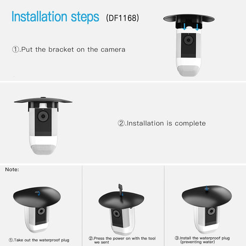 HOLACA Sun Rain Shade Camera Cover for Spotlight Camera Pro, Easy to Install Protective Shield for UV Resistance