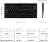 CUQI Mini Keyboard, Small Wired Keyboard 82 Scissor Keys, USB interface Compact Keyboard for Android, Windows PC, Laptop, Raspberry Pi, Windows 10/8/7