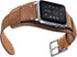 Compatible Apple Watch Band, Genuine Leather Bracelet Wrist Strap for 49mm, 46mm, 45mm, 44mm, 42mm (Cuff Brown)