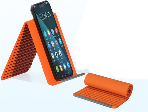 Generic Flexible Silicone Aluminum Phone Holder Stand,Foldable Cell Phone Holder, Portable Bendable Freely into Any