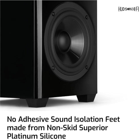 IsoBlock Silicone Isolation Feet (4 Pack) Non-Adhesive Soft Block 60lb Capacity