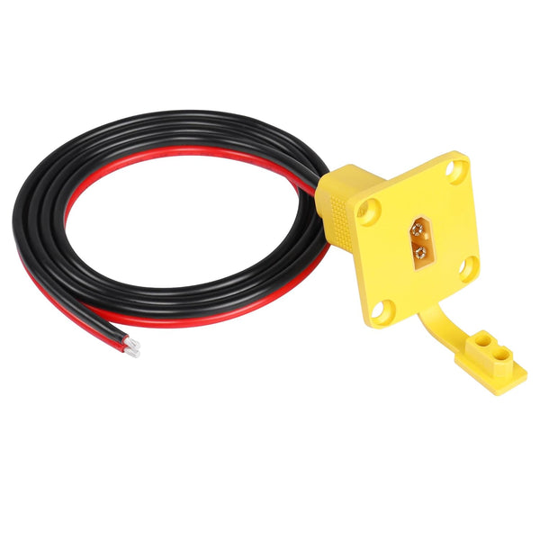 CERRXIAN 3.2FT 12AWG XT60 Male Bare Wire with Mount Panel for RC Lipo Battery FPV Drone