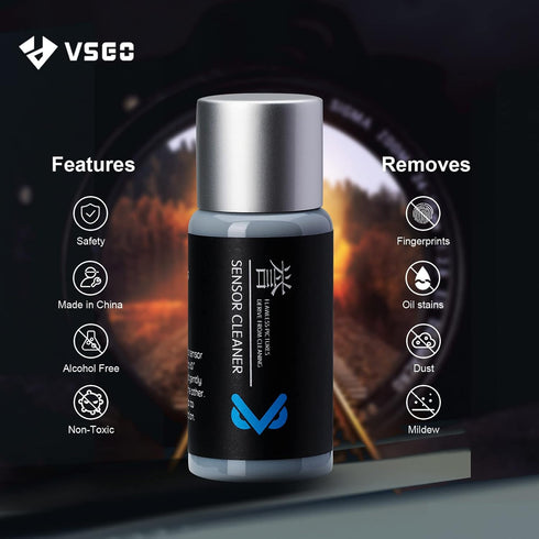 VSGO VS-S03E Full Frame Camera Cleaning Kit, 12pcs Sensor Cleaning Swab and 10ml Cleaner for Sony Nikon Canon FF CCD