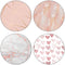 Multi-Function Cell Phone Stand, Pink Rose Gold Heart Marble Expanding Grip for Smartphones & Tablets (4 Pack)
