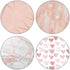 Multi-Function Cell Phone Stand, Pink Rose Gold Heart Marble Expanding Grip for Smartphones & Tablets (4 Pack)