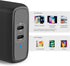 Amazon Basics 36W 15/14/13/12/11/X, 2.34 2.21 1.09 inches, Dual Port USB-C Wall Charger with Power Delivery, Foldable
