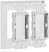 2 Gang Brush Wall Plate White for Double Gang Outlet Cable Management for TV Cables, Coax, HDMI, Ethernet