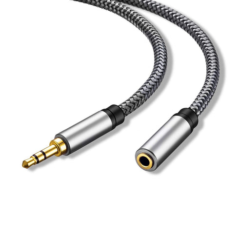 Audio Extension Cable 12Ft,Audio Auxiliary Stereo Extension Audio Cable 3.5mm Stereo Jack Male to Female, Stereo Jack Cord for Phones, Headphones, Speakers, Tablets and More(12Ft/4M)
