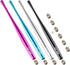 Elzo Premium Metal Slim Capacitive Stylus Pens Combo 4 Pcs Tips for All Touch Screens, Black, Silver, Light Blue & Rose