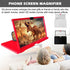 Londehuhai 12" 3D Screen Phone Magnifier, HD Mobile Phone Magnifier Projector Screen for Movies,Videos, Gaming Portable