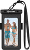 Waterproof Cell Phone Pouch Floating, Dry Bag with Neck Lanyard and Armband, Fits iPhone and All Cell Phones, Black