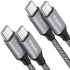 etguuds 3ft USB C to USB C Cable 2-Pack, 60W Fast Charger for Samsung Galaxy S24/S23/S22, iPhone 15 Pro Max, MacBook,