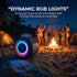 iphoenix IP160 IPX6 5 12H Portable Bluetooth Speaker, Stereo Sound & Deep Bass, Waterproof, Dynamic RGB Lights