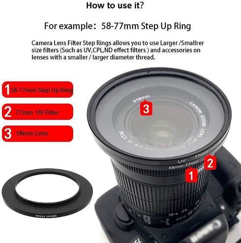 LingoFoto FS2067 95mm to 86mm Metal Step Down Ring Filter Adapter for 95mm Camera Lens & 86mm Filters