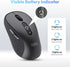 XBG B15 5.0/4.0 2.4G, 5 3-Level Tri-Mode Wireless Mouse, Bluetooth & Adjustable DPI, Type-C Rechargeable with Battery