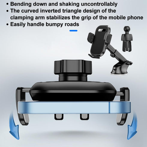 HZEL 2 1 Car Phone Holder, in Automotive Air Vent Cellphone Stand Mount for Dashboard Windshield, Adjustable Vehicle