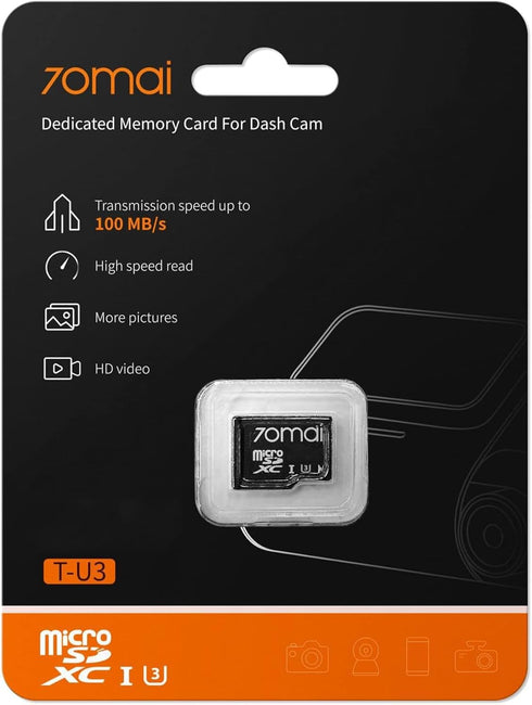 70mai 32GB 100MB/s, 1S, 2, A400, M300, A500S, A510 Micro SD Card Memory Card, Up to Suitable for Dash Cam Lite