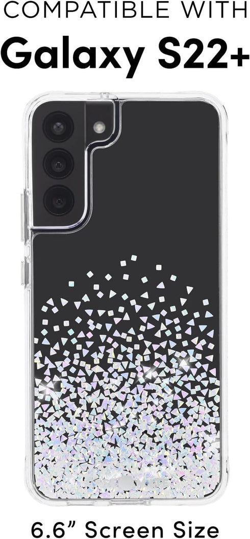 Case-Mate Twinkle Ombre Case for Samsung Galaxy S22 Plus, Reflective Foil Elements, 10 ft Drop Protection, 6.6 Inch,