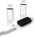 Zoyuzan Micro USB to Lightning Adapter 3-Pack for iPhone 5s, 6, 7, 8, X, XR, XS, 11, 12, iPad Connector.