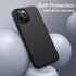 JETech Silicone Case for iPhone 12 Pro Max, Silky-Soft Touch Full-Body Protective Phone Case, Shockproof Cover (Black)