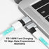 USB C Magnetic Adapter 24Pins Type C Connector, Straight + Right Angle, 4K@60HZ PD 100W Fast Charging, 10Gb/s Data