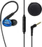 Mono Earbud with Mic & Control, Wired One Ear Headset for Cell Phones & Laptops, Over Ear Hook, Ideal for Sports &