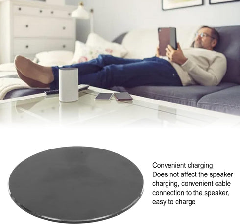 Base Mount for HomePod 1st 2nd Generation Speaker, Aluminium Alloy Prevent Slip Mini Speaker Stand Base Holder (Black)