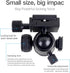XILETU 360 1/4" 3/8" Tripod Ball Head Panoramic Metal with Arca Type Quick Release Plate, Screw Thread Mount, Tripod
