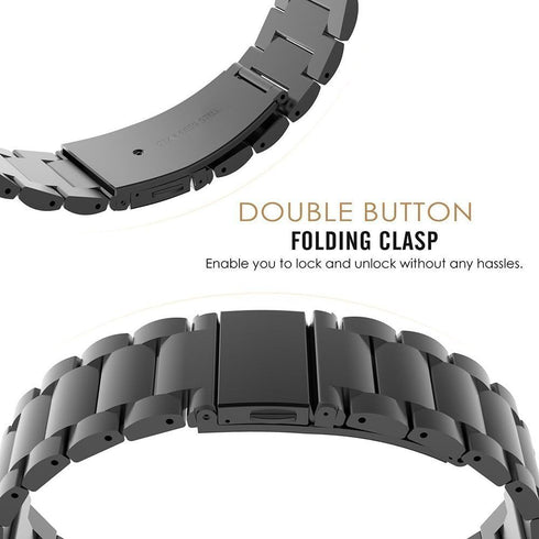 Compatible for OnePlus Watch 2 Band, Quick Release Stainless Steel Metal Replacement Straps for Smartwatch