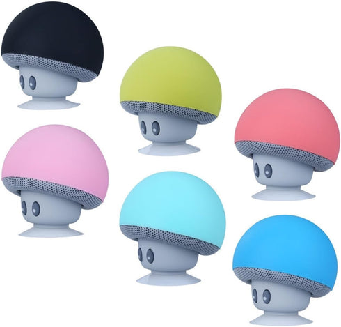 acoolstore Mini Mushroom Bluetooth Speaker Wireless Suction Cup Portable Smart Speaker Waterproof Bathroom Speaker