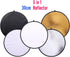 5 in 1 Photo Video Reflectors, 12 inch Collapsible Multi-Disc Light Round Photography Reflector with Bag