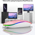 TENMOS Wireless Bluetooth Mouse, LED Slim Dual Mode Rechargeable Silent Mouse with Type C Adapter (Pink)