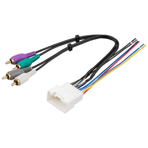 RED WOLF Car Wiring w/RCA Plug Amplifier Integration Harness for 2001-2007 Toyota