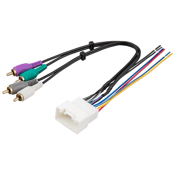 RED WOLF Car Wiring w/RCA Plug Amplifier Integration Harness for 2001-2007 Toyota