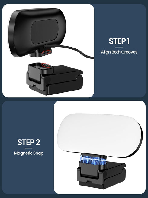 GLOUEN 3 10 Video Conference Lighting & Computer Light USB LED Panel for Laptop & Desktop, Plug-and-Play Webcam Light