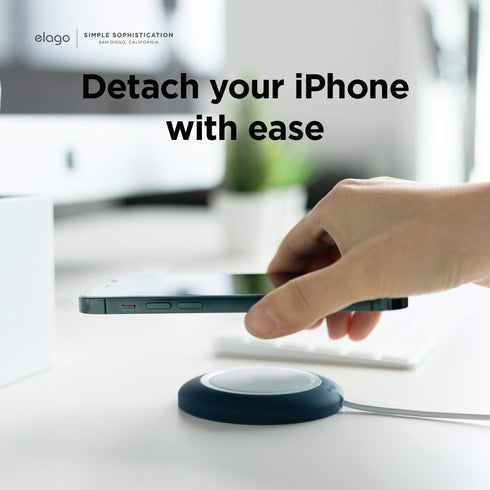 elago Charging Pad Compatible with MagSafe Charger for iPhone 15, 14, 13, 12 Models, AirPods Pro, White