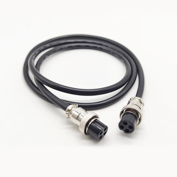 16.4 ft GX16 4 Pin Cable, Double Female Head Aviation Cordset, 20AWG Metal Aviation Connector Adapter Female to Female