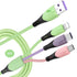 Multi Charging Cable 2-Pack 5FT, 3 in 1 5A Multiple USB Fast Charger Cord Adapter with IP/USB C/Micro USB Connectors