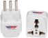 Hero Premium US to Italy Power Adapter Plug, Type L, Pack of 3, Grounded