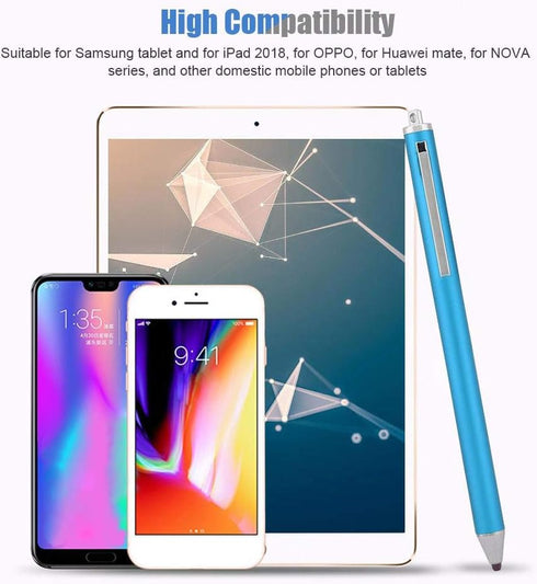 Universal High Sensitivity Stylus Pencil for Samsung Tab, LG, Huawei, Xiaomi Smartphones and Tablet for iPad 2018 (Blue)
